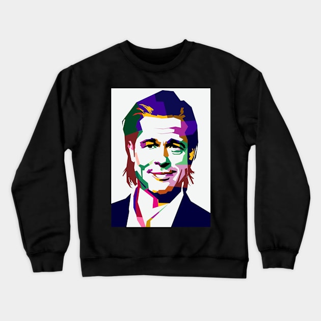 Brad Pitt Crewneck Sweatshirt by BarnawiMT